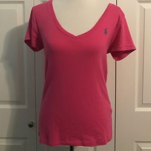 Ralph Lauren T-shirt in hot pink.  Large